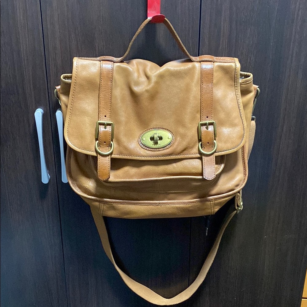 Fossil Leather Messenger Bag